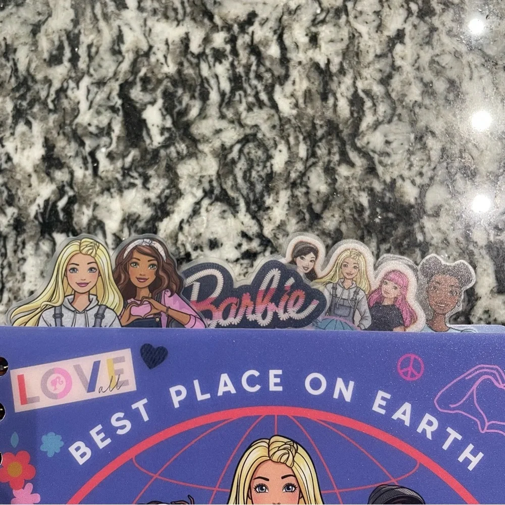 New Barbie Best Place On Earth Together Notebook Journal W/Barbie Tabs